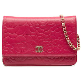 Chanel-CHANEL Handtaschen Geldbörse mit Kette Zeitlos/klassisch-Pink