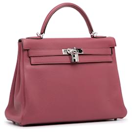 Hermès-HERMES Handbags Kelly 32-Pink