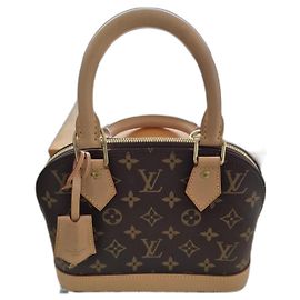 Louis Vuitton Alma BB Lona Monogram Marrón Cuero Castaño