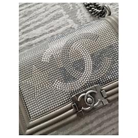 Chanel-Chanel strass sequin medium boy bag-Metallic