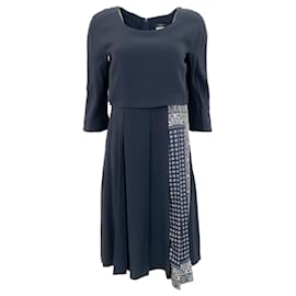 Autre Marque-Abito plissettato Weekend Max Mara blu navy-Blu navy