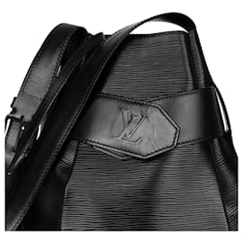 Louis Vuitton-Louis Vuitton Balck Epi Leather Sac De Paule Shoulder Bag-Black