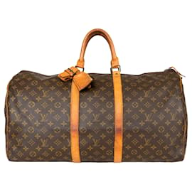 Louis Vuitton-Louis Vuitton Canvas Monogram Keepall 55-Brown