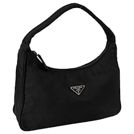 Prada-Prada Nylon Triangle Re-Edition Handbag-Black