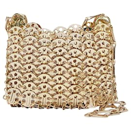 Paco Rabanne-1969 Nano Handbag in Gold Brass-Golden,Metallic