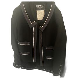 Chanel Ensemble de tailleur de défilé vintage de 1994 Bleu Marine
