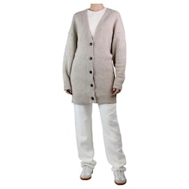 Isabel Marant Etoile-Beige oversized wool-blend cardigan - size UK 10-Other