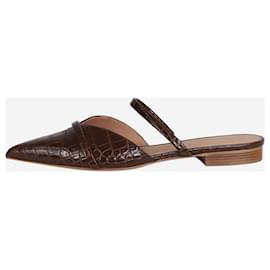 Autre Marque-Brown embossed mules - size EU 39 (Uk 6)-Brown