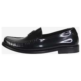 Saint Laurent-Black leather loafers - size EU 39.5 (Uk 6.5)-Black