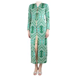 Etro-Green jacquard knit midi dress - size UK 8-Green