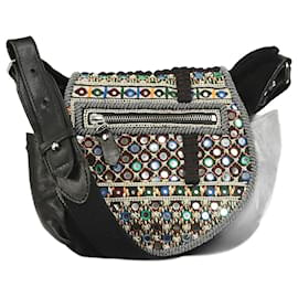 Isabel Marant-Bolso bandolera de ante negro-Negro