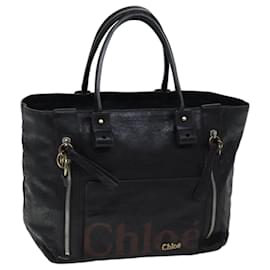 Chloé-Chloe Tote Bag Cuir Noir Auth bs13091-Noir
