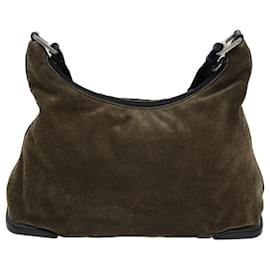 Prada-PRADA Shoulder Bag Suede Brown Auth ar11589b-Brown