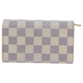 Louis Vuitton-LOUIS VUITTON Damier Azur Portefeuille Tresol Geldbörse N61744 LV Auth-Folge3925-Andere