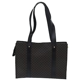 Céline-CELINE Macadam Canvas Shoulder Bag PVC Black Auth bs13291-Black