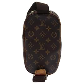 Louis Vuitton-Bolso de hombro tipo gange con bolsillo y monograma de LOUIS VUITTON M51870 LV Auth 70039-Monograma
