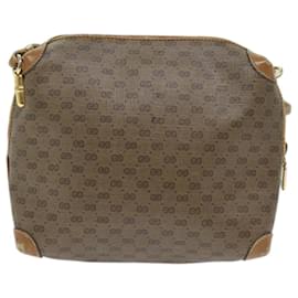 Gucci-GUCCI Micro GG Supreme Shoulder Bag PVC Beige 007 115 4916 Auth yk11485-Beige