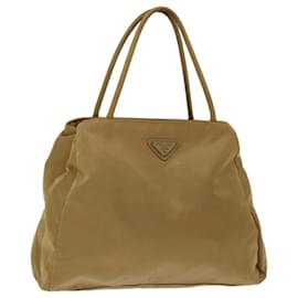Prada-PRADA Hand Bag Nylon Beige Auth bs13209-Beige