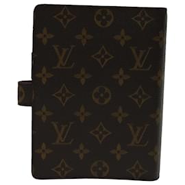 Louis Vuitton-LOUIS VUITTON Monogramm Agenda MM Tagesplaner Cover R20105 LV Auth 69822-Monogramm