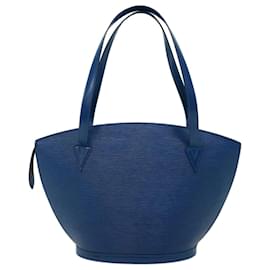 Louis Vuitton-LOUIS VUITTON Bolso de hombro de compras Epi Saint Jacques Azul M52275 autenticación 70229-Azul