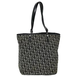 Christian Dior-Bolso tote de lona Christian Dior Trotter Autenticación negra 69753-Negro