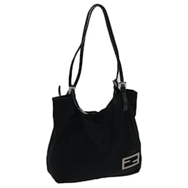 Fendi-FENDI Shoulder Bag Nylon Black Auth 68890-Black