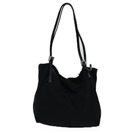 Fendi-FENDI Shoulder Bag Nylon Black Auth 68890-Black
