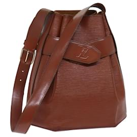 Louis Vuitton-LOUIS VUITTON Epi Sac Depaule PM Shoulder Bag Brown M80203 LV Auth bs13232-Brown