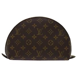Louis Vuitton-LOUIS VUITTON Monogram Trousse Demi Ronde Cosmetic Pouch M47520 LV Auth 69807-Monogram