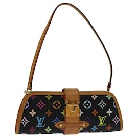 Louis Vuitton-LOUIS VUITTON Monogram Multicolor Shirley Schultertasche Schwarz M40050 Auth 69858EIN-Schwarz