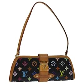 Louis Vuitton-LOUIS VUITTON Monogram Multicolor Shirley Shoulder Bag Black M40050 auth 69858A-Black