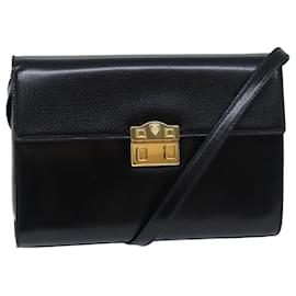 Gucci-GUCCI Ready lock Shoulder Bag Leather Black 004 406 0287 Auth yk11532-Black