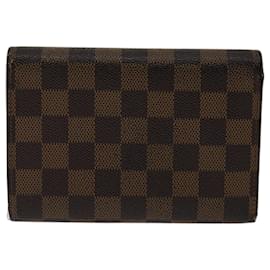 Louis Vuitton-LOUIS VUITTON Damier Ebene Porte Tresor Etui Papie Wallet N61202 LV Auth 69798-Other