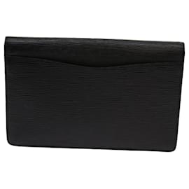 Louis Vuitton-LOUIS VUITTON Epi Montaigne 27 Bolso Clutch Negro M52652 LV Auth 69871-Negro