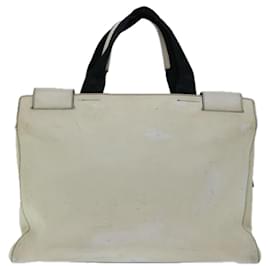 Prada-PRADA Hand Bag Leather White Auth ar11644b-White