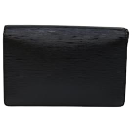 Louis Vuitton-LOUIS VUITTON Epi Serie Dragonne Bolso de mano Negro M52612 EP de autenticación de LV3907-Negro