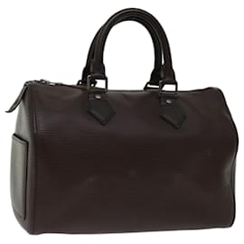 Louis Vuitton-Louis Vuitton Epi Speedy 25 Handtasche Mokka M5903D LV Auth 70080-Braun