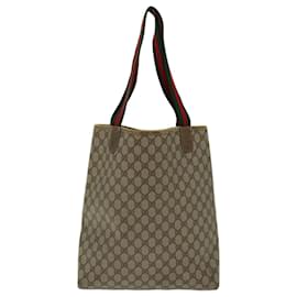 Gucci-Sac cabas GUCCI GG Supreme Web Sherry Line Beige Rouge Vert 39 02 003 auth 69958-Rouge,Beige,Vert