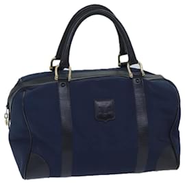 Céline-CELINE Bolsa Boston Canvas Navy Auth bs13182-Azul marinho