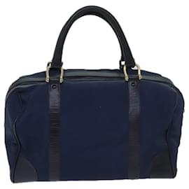 Céline-CELINE Bolsa Boston Canvas Navy Auth bs13182-Azul marinho