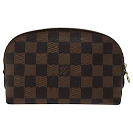 Louis Vuitton-LOUIS VUITTON Damier Ebene Pochette Cosmética PM Bolsa N47516 Autenticação de LV 70007-Outro