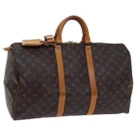 Louis Vuitton-Louis Vuitton-Monogramm Keepall 50 Boston Bag M.41426 LV Auth 69768-Monogramm