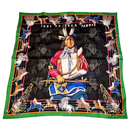 Hermès-sciarpa Hermes con motivo a quadri-Multicolore