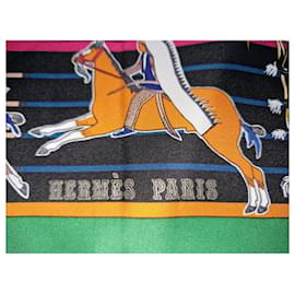 Hermès-Hermès square scarf in Pawnee design-Multiple colors