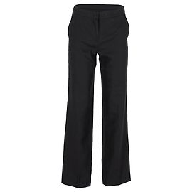 Pantalon large Max Mara en lin noir Noir