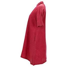 Loro Piana-Minikleid von Loro Piana aus rotem Leinen-Rot