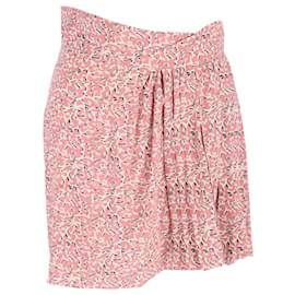 Isabel Marant-Minifalda plisada Isabel Marant en seda rosa-Rosa