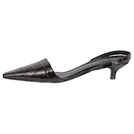 Totême-Brown slingback kitten heels - size EU 38 (Uk 5)-Brown