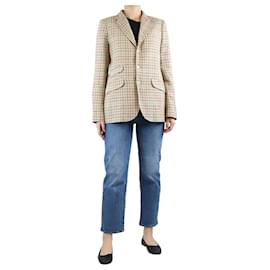 Polo Ralph Lauren-Beige checkered blazer - size UK 14-Other