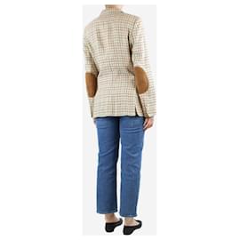 Polo Ralph Lauren-Beige checkered blazer - size UK 14-Other